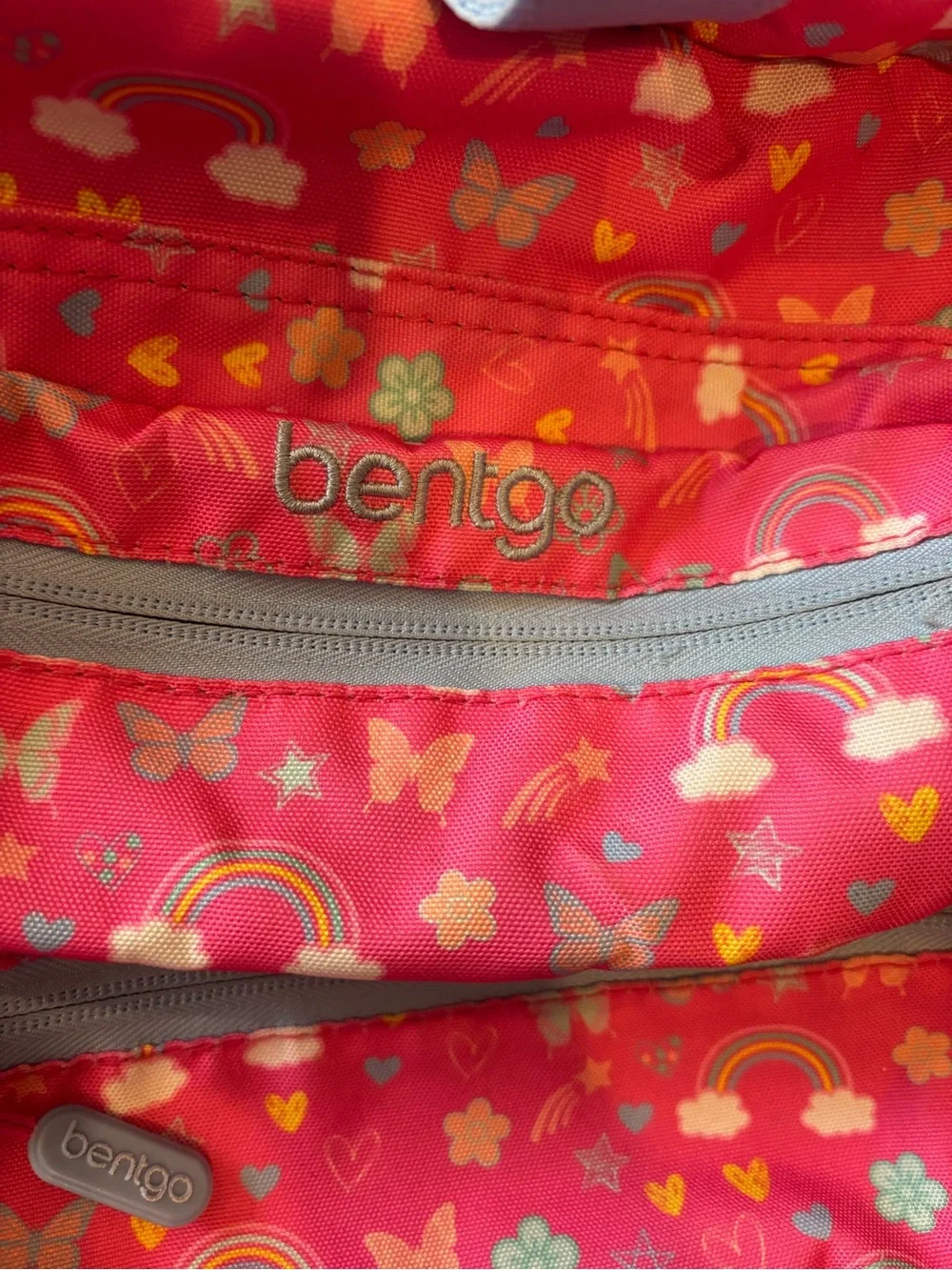 bentgo Kids Pink Rainbow & Butterflies Backpack